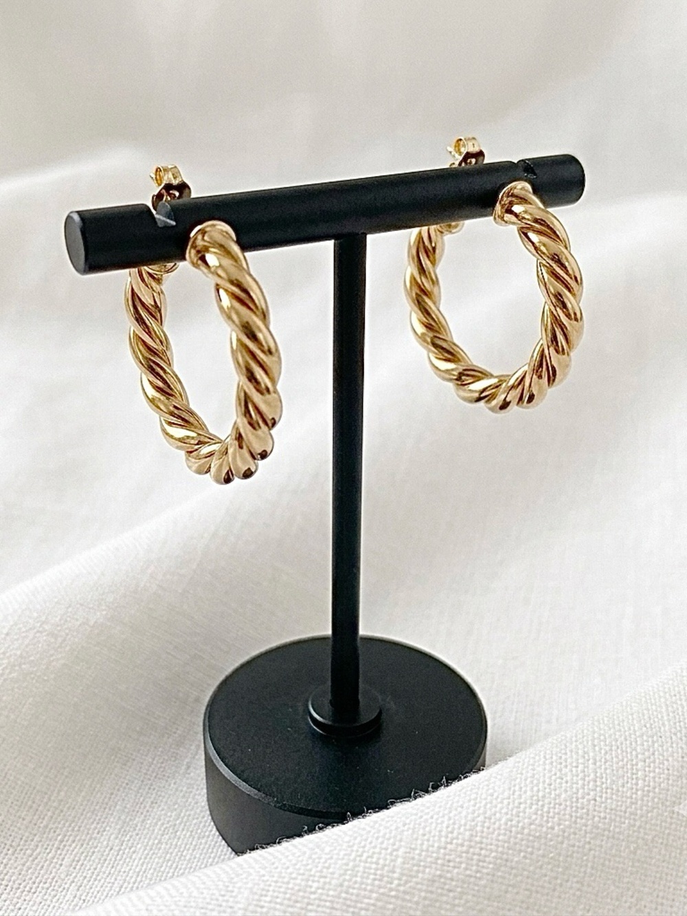 14k-gold-plated women’s 30mm hoop earrings hypoallergenic